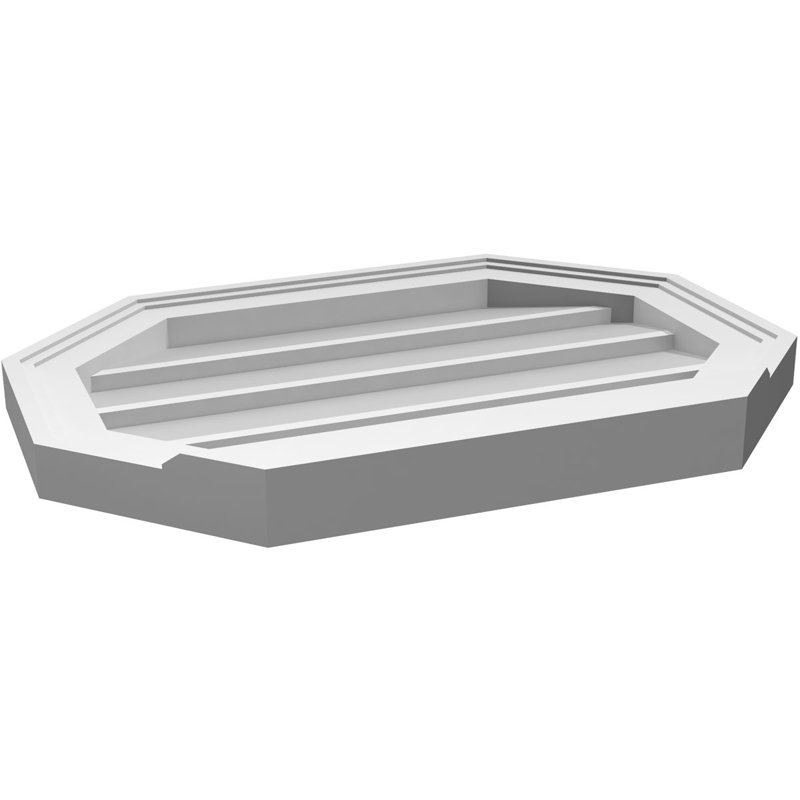 Évent horizontal gondole allongé en surface octogonal Signature, H 16 po x l 22 po x P 2 po