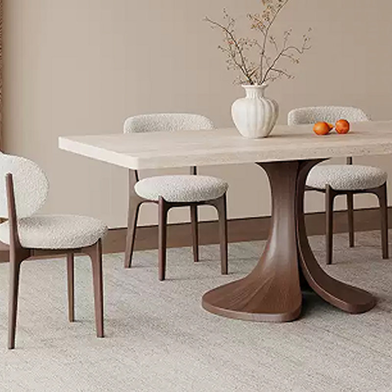 Table de salle à manger haut de gamme en bois massif Designer, H 29,52 po x L 55,11 po x l 31,49 po