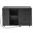 3 Drawer Wooden File Cabinet Mobile Filing Cabinet with Power Strip Black
