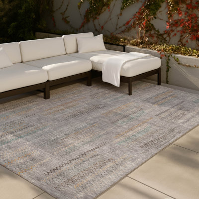 Tapis moderne lavable à la machine intérieur / extérieur ACN2887