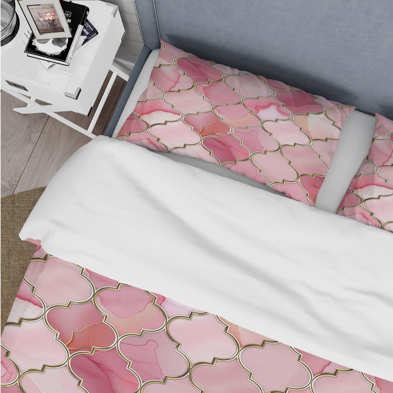 Ensemble de housse de couette Mid-Century, Housse de couette très grand + 2 taies décorativ