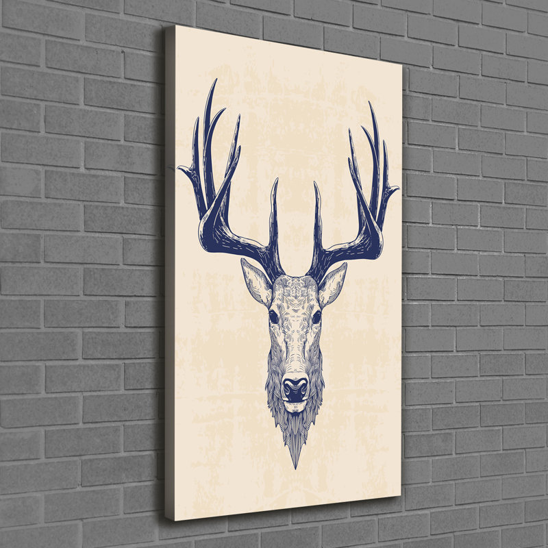 Deer's Head - Wrapped Canvas Print