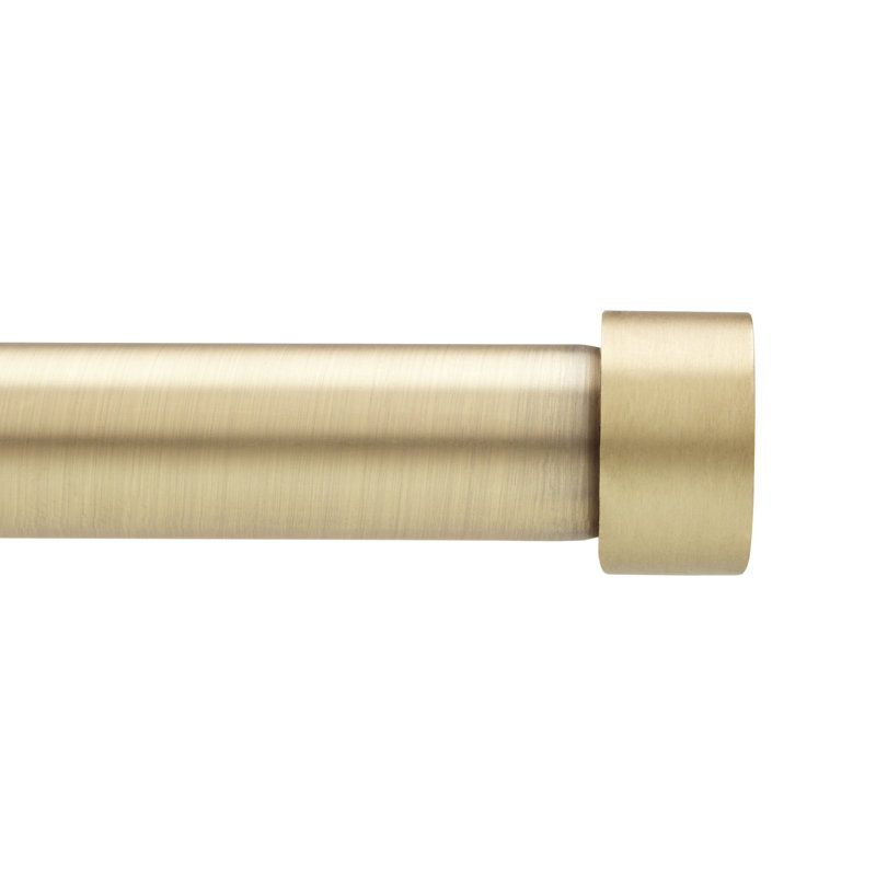 Tringle à rideaux simple réglable, H 2,88 po x l 120 po x P 3,88 po, Laiton