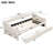 Twin Xl Linen Upholstered Daybed In Beige With Led Lighting, 2 Storage Drawers, And Functional Design Upholstery, Belt, Slats For Consistent Use-589101755