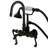 Kingston Brass Royale Three-Handle 2-Hole Tub Wall Mount Clawfoot Tub Faucet with Hand Shower-37377939-113042690