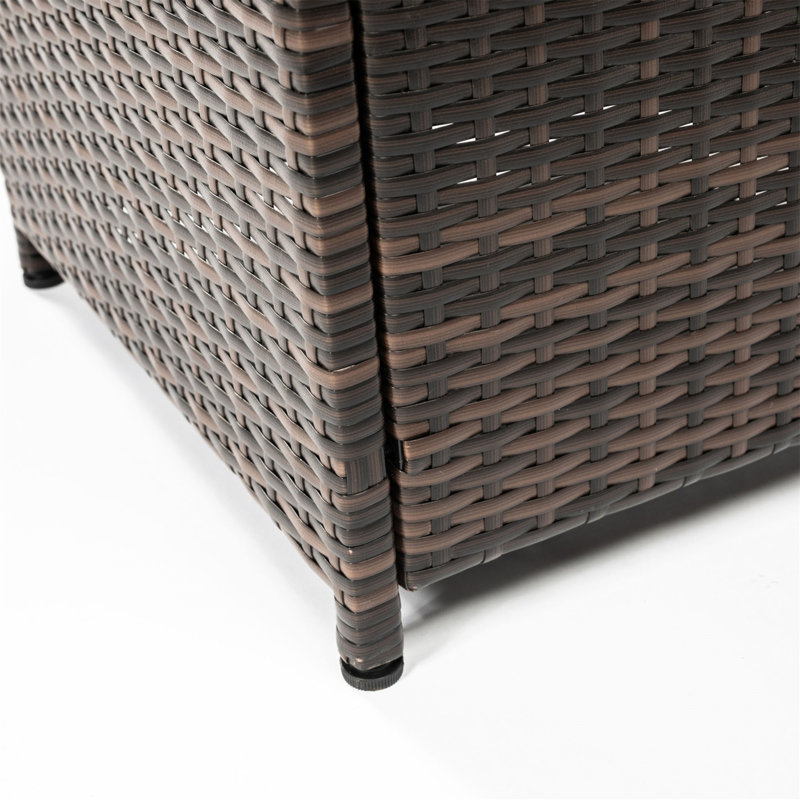 28Inch Wicker Square Fire Pit Table
