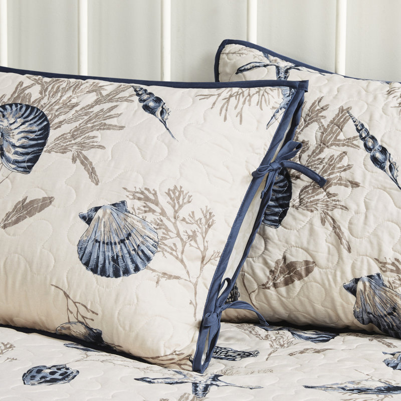 Lit de jour réversible en microfibre, imprimé bleu, 6 po, lit simple, housse de 17 po, 15 po, 3 taies décoratives, 1 coussin décoratif, décor de chambre à coucher de style bord de mer, ensemble de 6 housses lavables à la machine, maison thématique