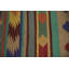 Tapis multicolore à rayures multicolores 8 x 10 de style tribal unique