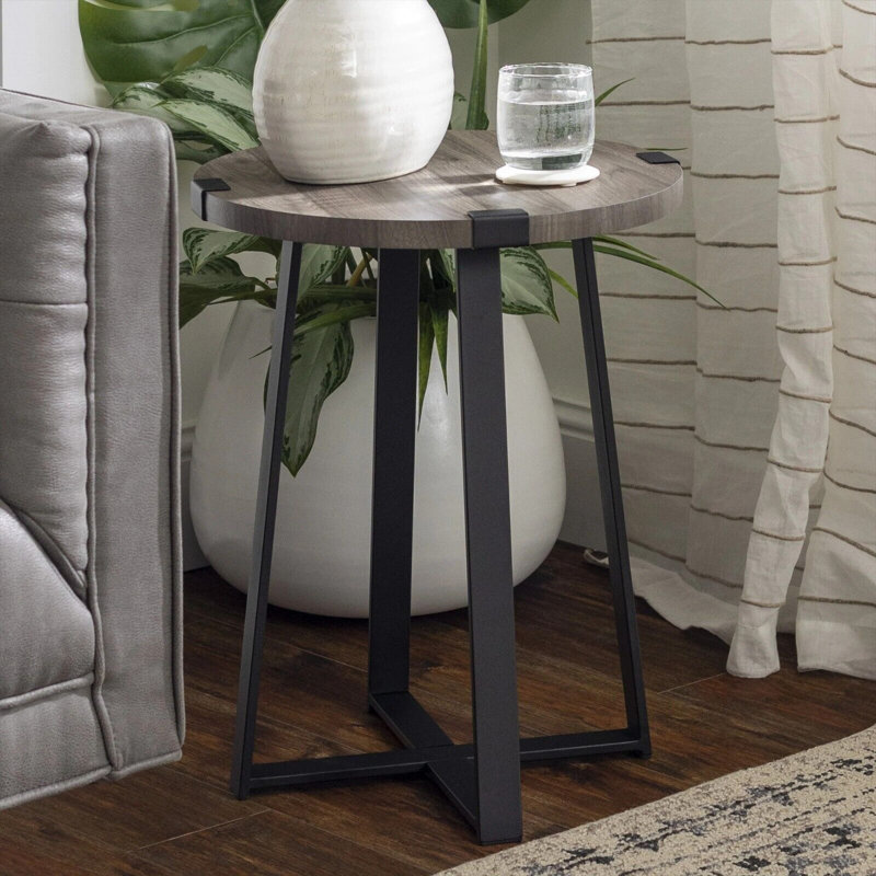 Valley Sled End Table, Grey Wash