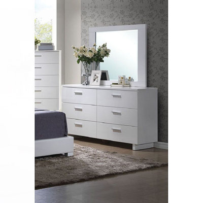 Commode 6 tiroirs haute brillance