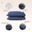 100% Organic Cotton Pillow Cases King Size Set of 2-100% Cotton Pillowcases GOTS Certified 500 Thread Count - Naturally Cooling Comfortable Breathable & Soft Pillow Cases (Navy, King)-118027643-118027645