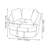 Ultra Plush Faux Rabbit Fur Oversized Swivel Barrel Chair with Three Pillows-1100356182