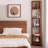 Mid-Century Modern Walnut Solid Wood Corner Cabinet