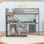 Lit mezzanine en bois avec bureau, lumière DEL, tiroirs de rangement et escalier-1818420979-1818420942