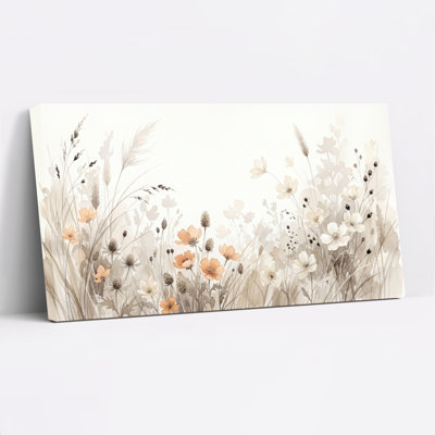 Ensemble de 1 tableau sur toile « Prairie de fleurs sauvages »