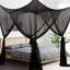 Moustiquaire noire noire pour la décoration, aménagement de chambre à coucher de style gothique avec moustiquaire, décoration de chambre à coucher, résistant aux moustiques