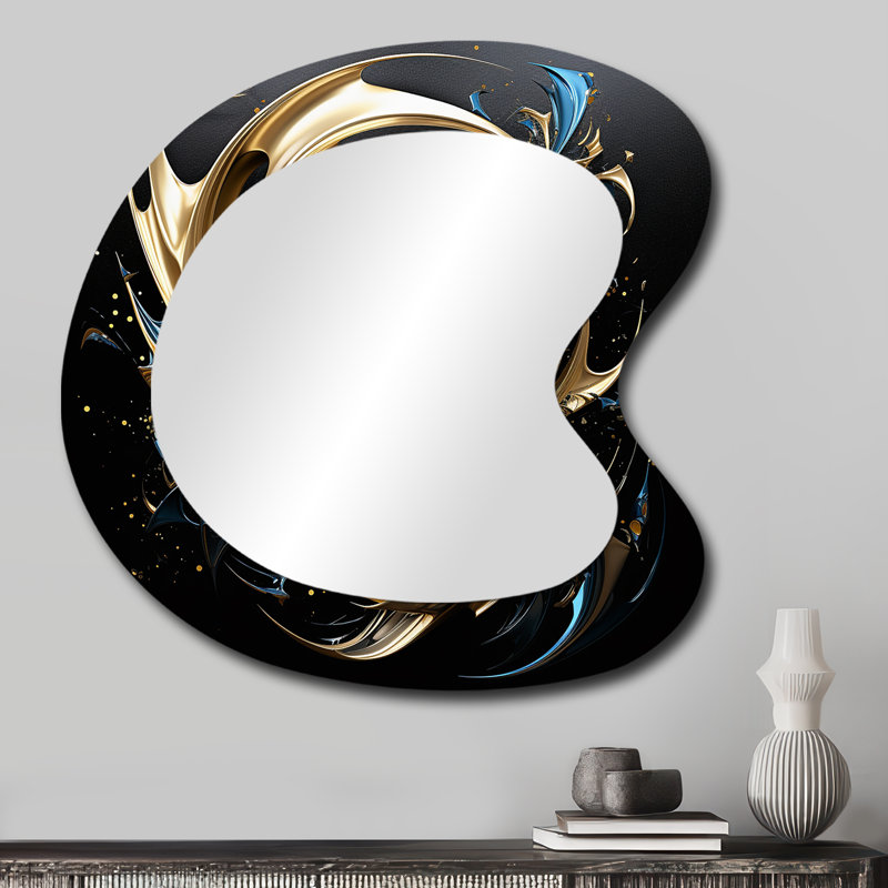 Miroir mural asymétrique organique, 27 po x 27 po
