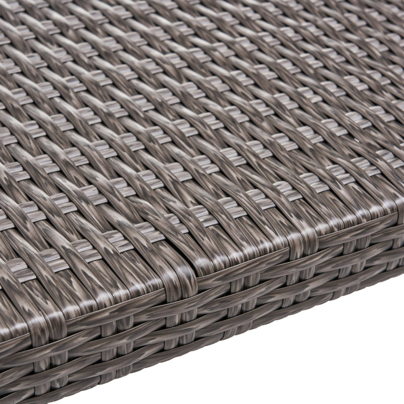 HAMPTON WOOD + WICKER OTTOMAN