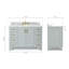 ARIEL TAYLOR 49 IN SINGLE RECTANGLE SINK VANITY-826226947-827829829-861407193