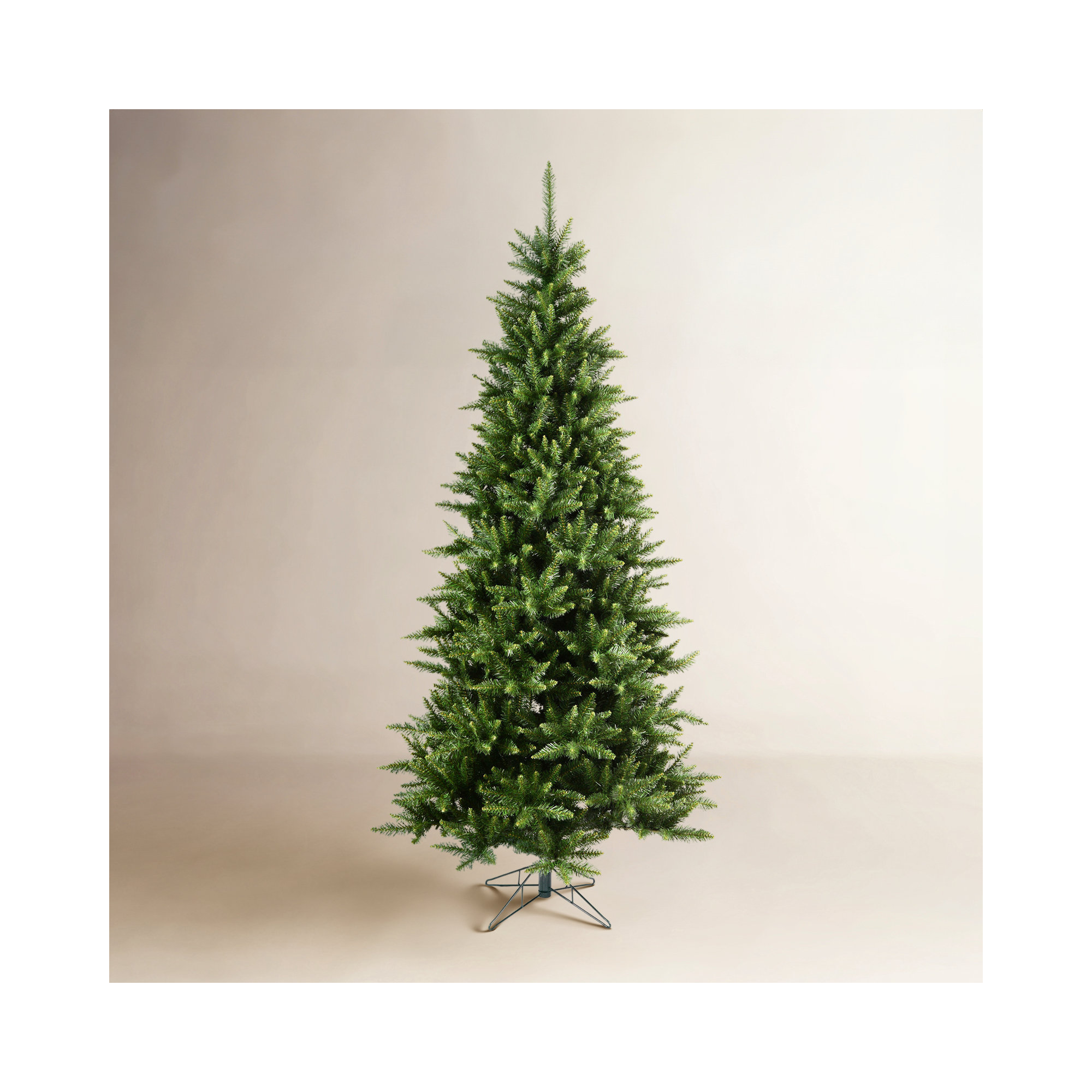 Peabody Fir Slim Artificial Christmas Tree, Not Pre-Lit, Unlit, 8.5' H