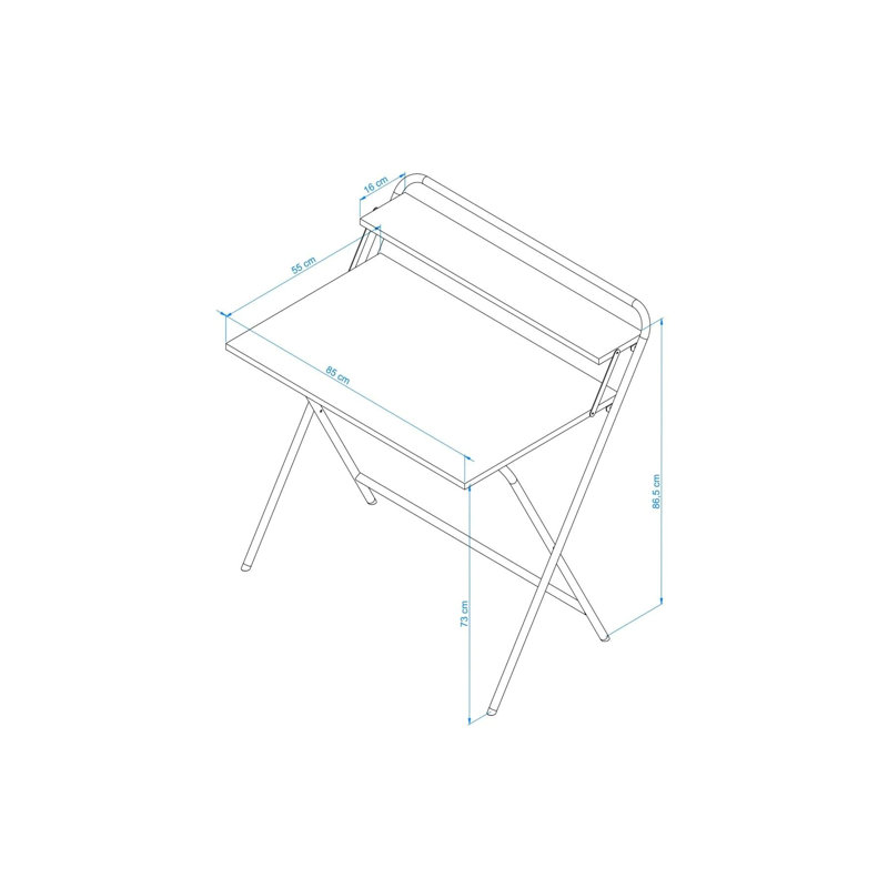 Foldable Steel Computer Desk