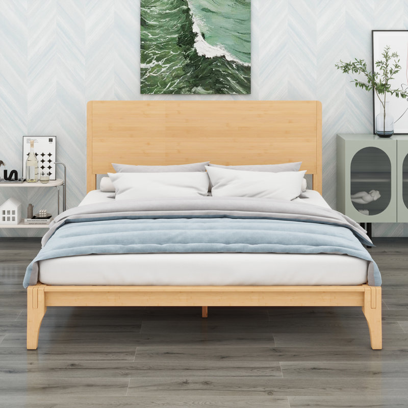 Lit plateforme Bamboo Wood, Naturel