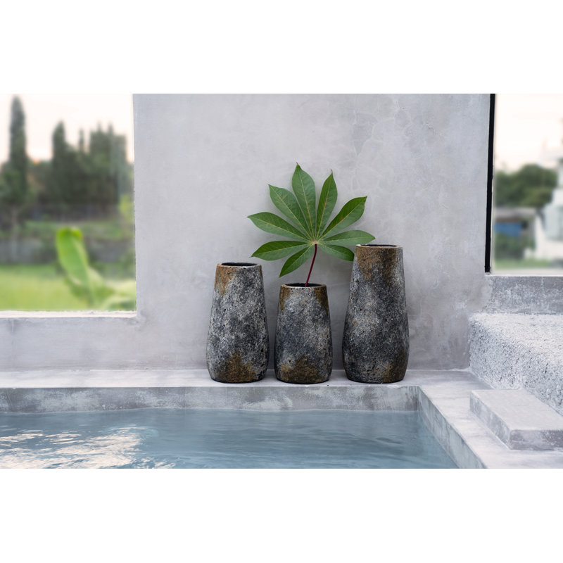 Scriber Terracotta Table Vase, 31cm H x 14cm W x 14cm D