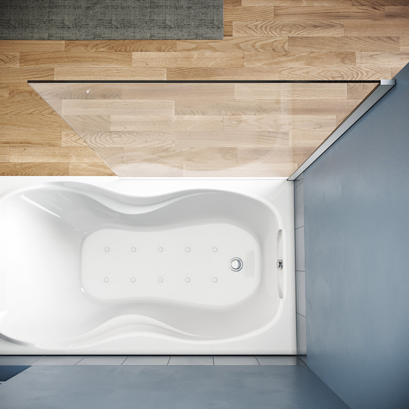 80*140*0.6cm, Silent anti-explosion bathtub  screen, Silver