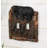 Ebros  Set Of 2 Novelty Woodland Rustic Forest Black Bear By Rustic Tree Bark Electrical Wall Li