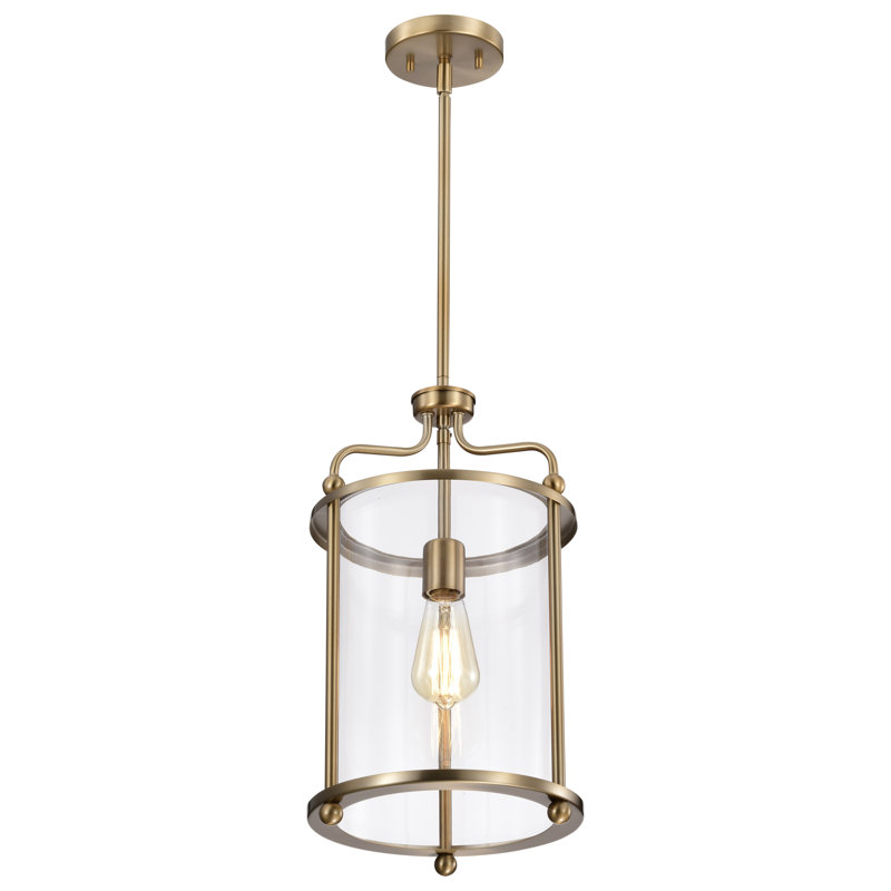 Neven 1 - Light Cylinder Pendant, Burnished Brass