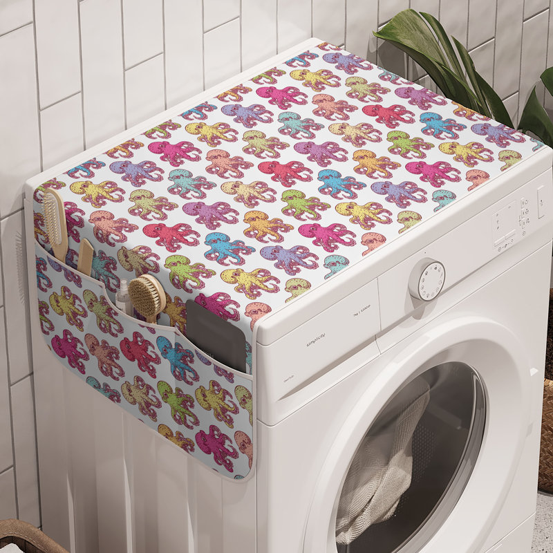 East Urban Home Octopus Washing Machine Organizer Pack of 2 47" x 18.5" Multicolor