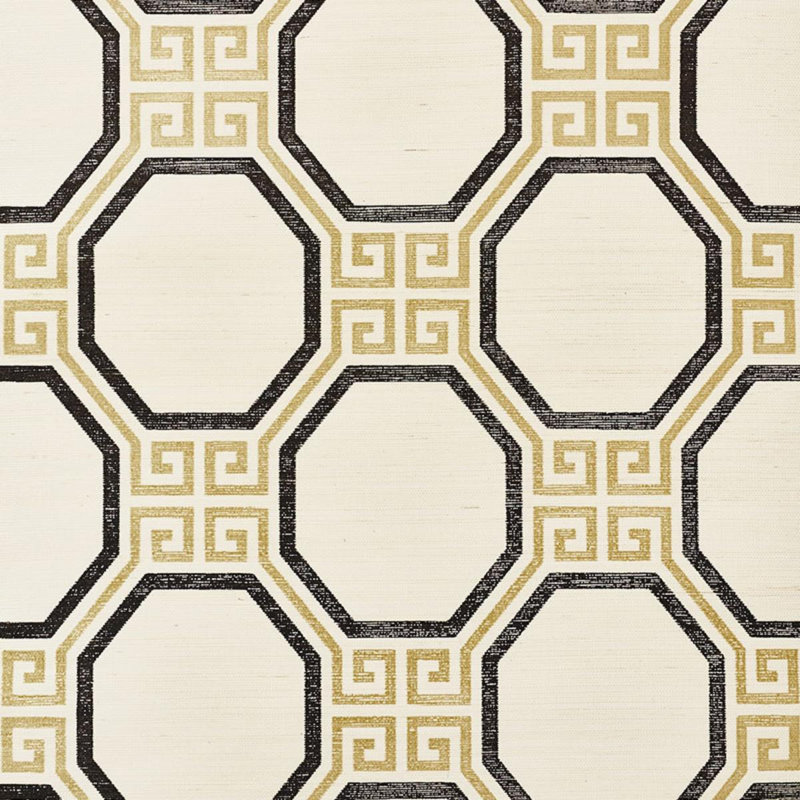 Papier peint Octavia Sisal, Doré / jet