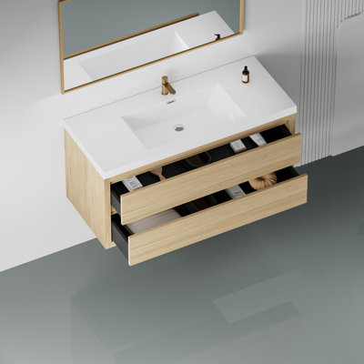 Meuble-lavabo flottant avec lavabo Caden