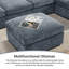 Canapé modulaire réversible avec repose-pieds 4 pièces Sarang-1957055356
