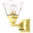 Wall Sconce: 1-Light Clear Glass Shade.-1817631482