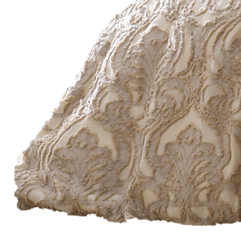 Ensemble d'édredon en microfibre 6 pièces, Beige, Édredon de grande taille et 5 pièces supplément