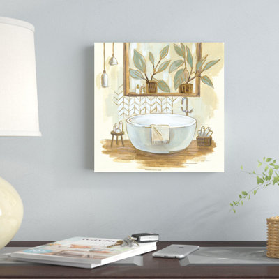 «Sage Bathroom I» par Silvia Vassileva, reproduction d'art sur toile tendue