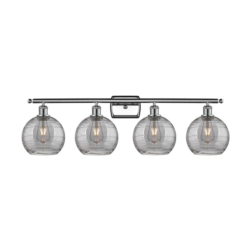 Éclairage pour meuble-lavabo à 4 lumières à intensité variable Allare, Chrome poli
