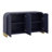 4-Door Curved Corner Design Wavy Door Panel Cabinet With Adjustable Shelves-118558376