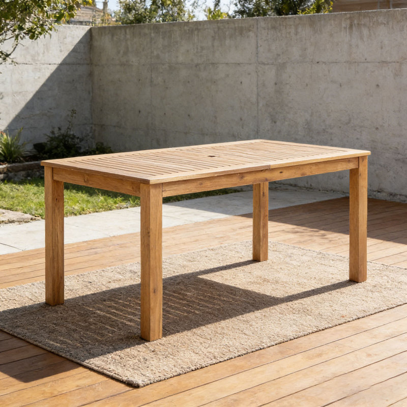 Outdoor Expandable Wood Dining Table