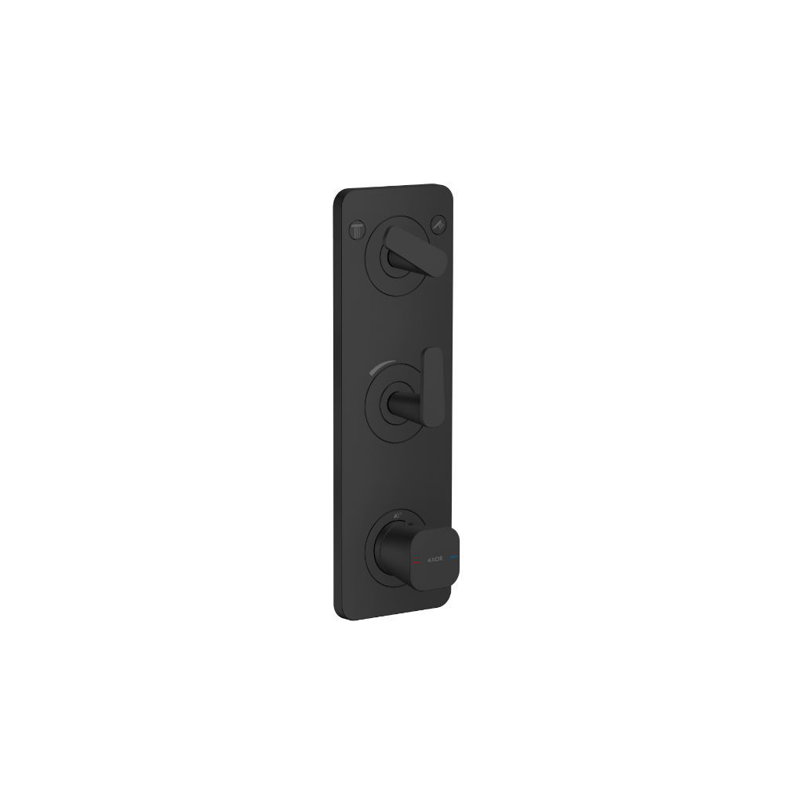 AXOR Citterio C Thermostatic Module Trim 15" X 5" For 2 Functions, Matte Black