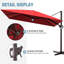 Kasem 128' X 104' Cantilever Umbrella, Weighted Base Does Not Include-69765117-129307935
