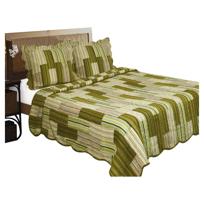 Camping Patchwork Traditional Cotton Patchwork Quilt, Queen