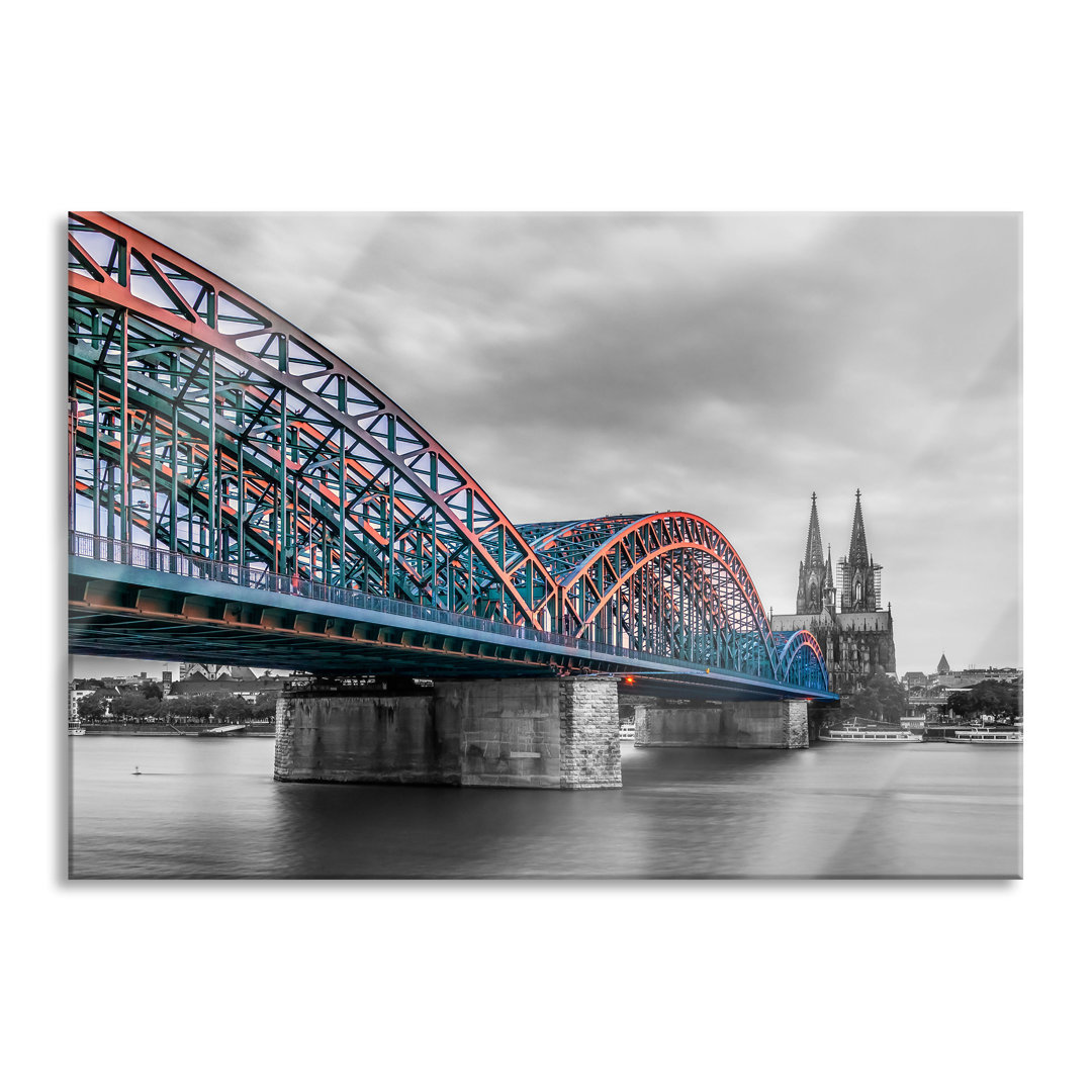 Glasbild | Wandbild Auf Echtglas | Brücke Kölner Dom LFs7357