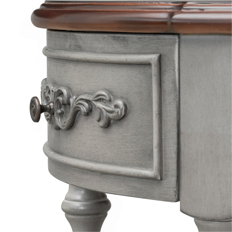 Console incurvée moderne et contemporaine de 132 cm (52 ​​po) avec 4 tiroirs et 1 tablette, idéale pour une entrée, un corridor ou un salon.