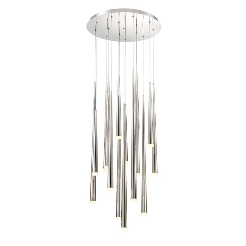 Cascade 15 - Light LED Chandelier, Polished Nickel