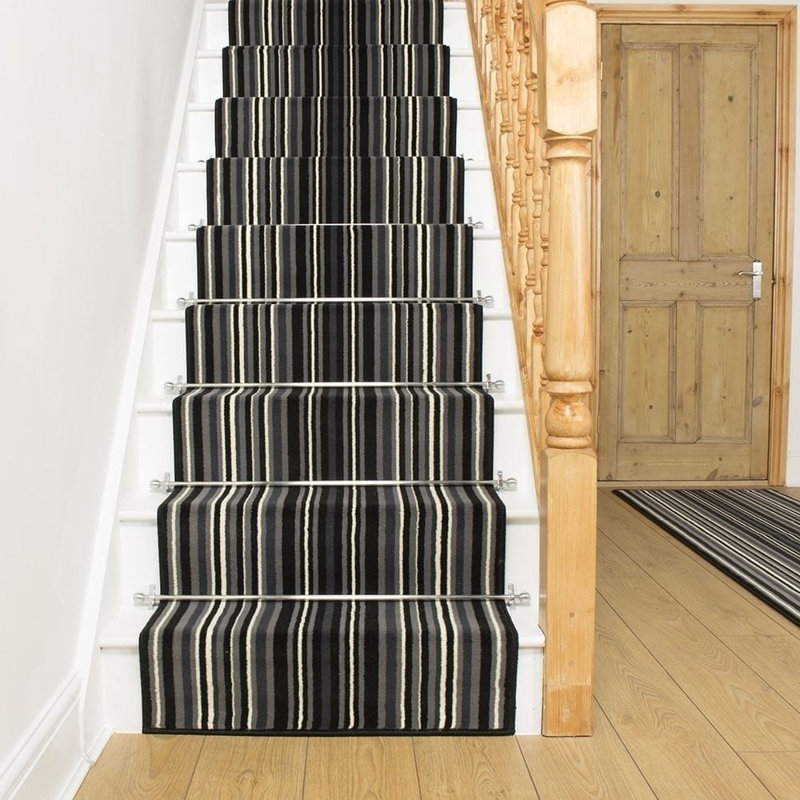Stair Runner Striped Area Rug, Runner 100 x 630 cm
