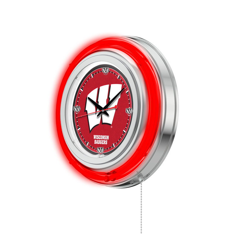 Horloge murale 15 po NCAA, W de Wisconsin