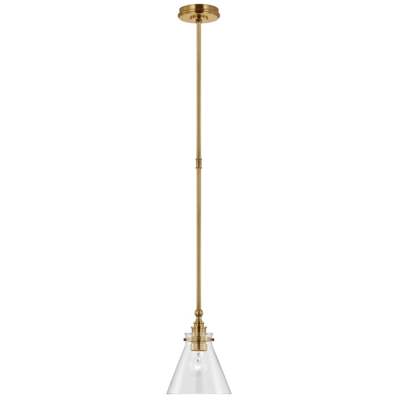 Parkington 1 - Light Pendant, Antique-Burnished Brass, Clear