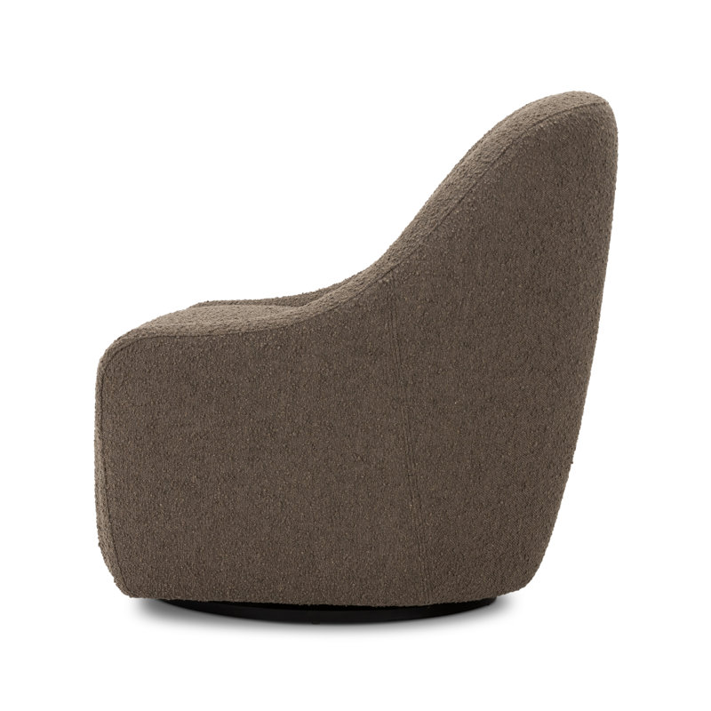 Levi Swivel Barrel Chair, Brown